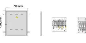 NA02059. Puerta empotrar en pared/ nichos FECSA ENDESA para DSPD o CGP/ Armario PE-A. (medida 785x1015mm)