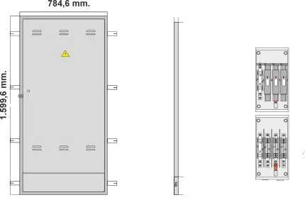 NA02060 Puerta empotrar en pared de 784,6x1599,6mm