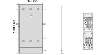 NA02060. Puerta empotrar en pared/ nichos FECSA ENDESA para CS + CGP/ Armario GRA 2150/800. (medida 785x1600mm)