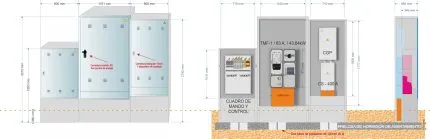 NA05021 PE-A EQUIPADO CUADRO CONTROL Y MANDO + NA05059-25 GRA-2210_940 EQUIPADO TMF-1_63A_43,64KW + NA05025-10 GRA-2150_800 EQUIPADO CGP + CS400A