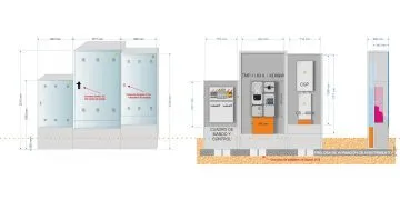 Equipo de potencia de 63A de 43,64KW // Armarios: PE-A + GRA 2210/940 + GRA 2150/800