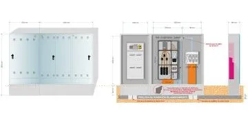 Equipo de potencia de 630/500A de 346KW // Armarios: GRA 2550/1030 + GRA-6 INVERTIDO