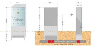 NA05019 // NA05021-xx. Armario PE-A Ref. ENDESA 6703931 (medida exterior 800x345x1.550mm)