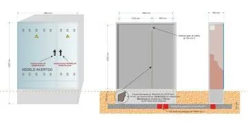 NA05077 // NA05089-xx. Armario GRA-5 INVERTIDO (medida exterior 1.890x480x2.550mm)