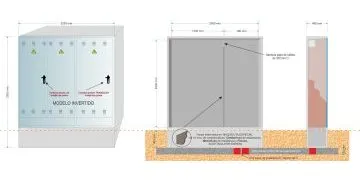 NA05099 // NA05100-xx. Armario GRA-6 INVERTIDO (medida exterior 2.200x480x2.550mm)