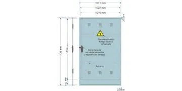 NA02062. Puerta empotrar en pared/ nichos FECSA ENDESA para TMF-1 hasta 43,64Kw/ Armario GRA 2210/940. (medida 1071x1736mm)