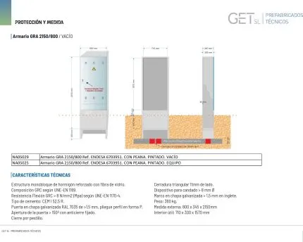 Ficha Técnica Armario GRA 2150/800