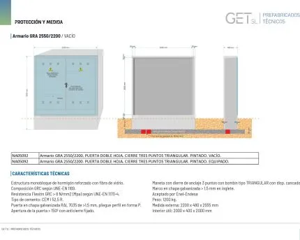 Ficha Técnica Armario GRA-2550/2200