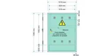 NA02091. Puerta empotrar en pared/ nichos FECSA ENDESA para CDU/ Armario GRA 2285/910. (medida 1018x1360mm)