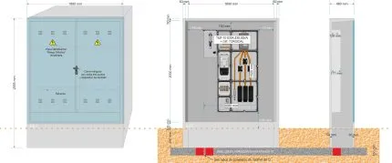 Armario GRA 2550/1690 + Aco. TMF10 de 630/630A (436,46Kw) ICP + Caja TORO + TORO 140mm 270x540mm