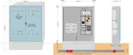 Armario GRA 2550/1690 + Caja Derivacion CDM + TMF-10 hasta 160/160A 110,84kW