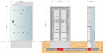 Armario GRA 2550/1030 + 2xCS 400 + 2xCaja general de protección BUC CGP-9-400 A. (instalaciones tramitadas con ENDESA con anterioridad al 01/01/2025)