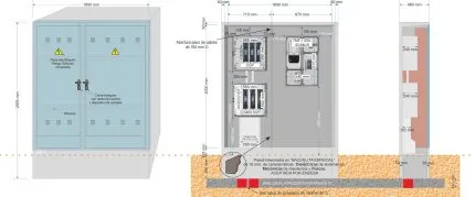 Armario GRA-55 + CS 400 SUP con canalera + BUC CGP-9-160 A._a + TMF1/63A (43,64kW) ICP