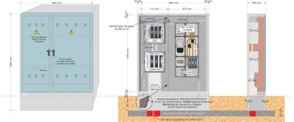 Armario GRA-55 + CS 400 SUP con canalera + BUC CGP-9-250 A._a + TMF10 de 160/80A (55,42kW) ICP