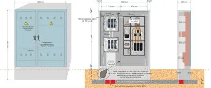 Armario GRA-55 + CS 400 SUP con canalera + BUC CGP-9-400 A._a + TMF10 de 400/250A (173,20kW) ICP