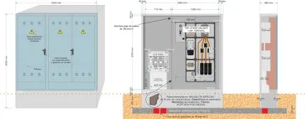Armario GRA-66 + BUC CGP-9-630 A. + TMF10 de 630/500A (346kW) ICP con FUSIBLES + Dif. TORO.