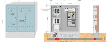 Armario GRA-66 + CS 400 SUP con canalera + BUC CGP-9-250 A._a + TMF10 de 160/160A (110,84kW) ICP con FUSIBLES + Dif. TORO.