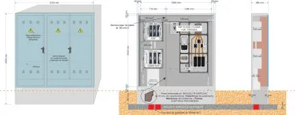 Armario GRA-66 + CS 400 SUP con canalera + BUC CGP-9-400 A._a + TMF10 de 400/250A (173,20kW) ICP con FUSIBLES + Dif. TORO.