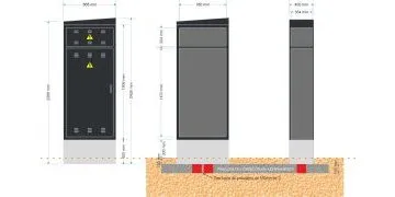 Armario metálico INOX-2400/760 (medida exterior 868x400x2.426mm)