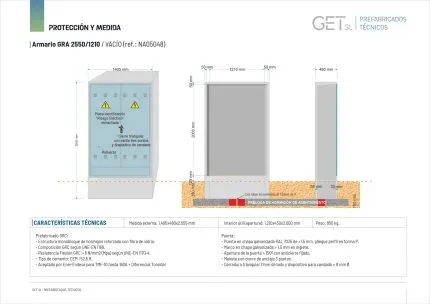 Ficha Técnica Armario GRA 2550/1210
