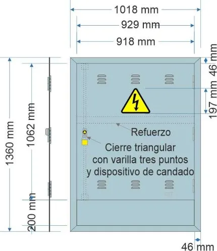 NA02091 Puerta empotrar en pared de 1018x1360mm