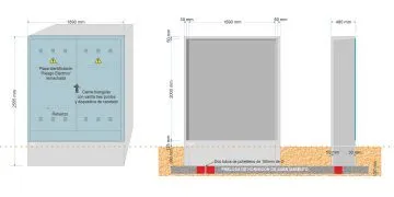 NA05068 // NA05047-xx. Armario GRA 2550/1690 (medida exterior 1.890x480x2.555mm)