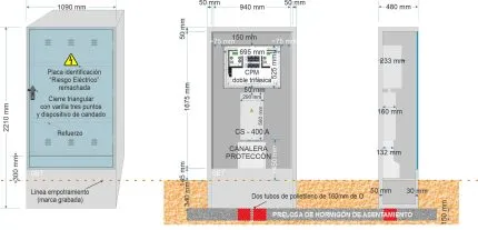Armario GRA 2210/940 + Caja CS400 + Contador LUZ CPM DOBLE (instalaciones tramitadas con ENDESA con anterioridad al 01/01/2025)