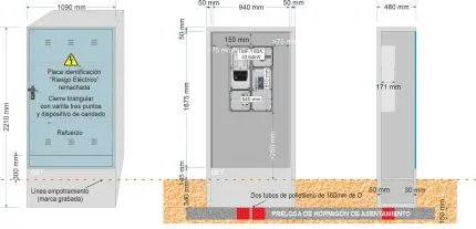 Armario GRA 2210/940 + Acometida TMF1/63A (43,60Kw) ICP