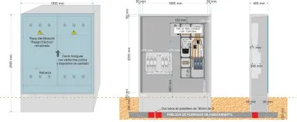 Armario GRA 2550/1690 + Caja Derivacion CDM + TMF-10 hasta 160/160A 110,84kW + Diferencial Toroidal