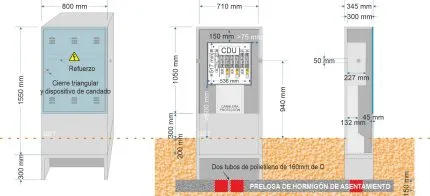 Armario PE-A + Caja distribución urbana CDU- 400 A. Ref. ENDESA 6700038/ 160816 (instalaciones tramitadas con ENDESA con anterioridad al 01/01/2025)