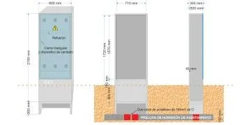 NA05029 // NA05025-xx. Armario GRA 2150/800 Ref. ENDESA 6703951 (medida exterior 800x345x2.150mm)