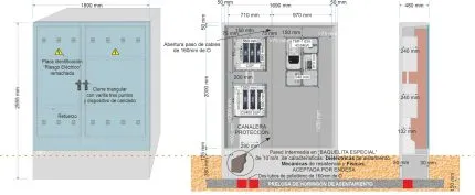 Armario GRA-55 + CS 400 SUP con canalera + BUC CGP-9-160 A._a + TMF1/63A (43,64kW) ICP