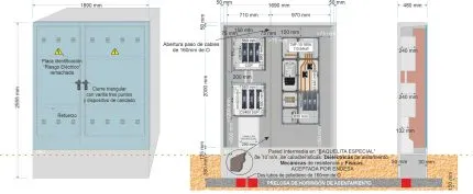 Armario GRA-55 + CS 400 SUP con canalera + BUC CGP-9-250 A._a + TMF10 de 160/80A (55,42kW) ICP