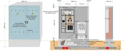 Armario GRA-55 INVERTIDO + TMF-10 de 400/400A (277,12kW) + CGP630A