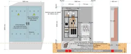 Armario GRA-55 INVERTIDO + TMF-10 de 630/500A (346,40kW) + CGP630A