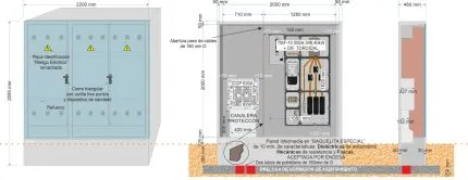 Armario GRA-66 + BUC CGP-9-630 A. + TMF10 de 630/500A (346kW) ICP con FUSIBLES + Dif. TORO.