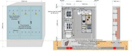 Armario GRA-66 + CS 400 SUP con canalera + BUC CGP-9-250 A._a + TMF10 de 160/160A (110,84kW) ICP con FUSIBLES + Dif. TORO.