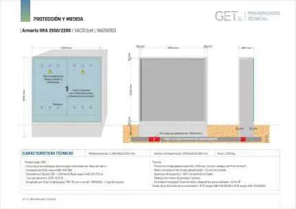 Ficha Técnica Armario GRA-2550/2200