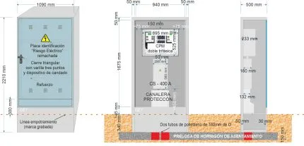 Armario GRA 2210/940 + Caja CS400 + Contador LUZ CPM DOBLE (instalaciones tramitadas con ENDESA con anterioridad al 01/01/2025)