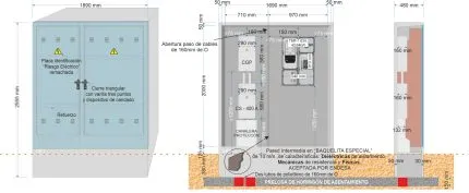 Armario GRA-55 + CS 400 (estrecha) + BUC CGP-9-160 A. (estrecha) + TMF1/63A (43,64kW) ICP