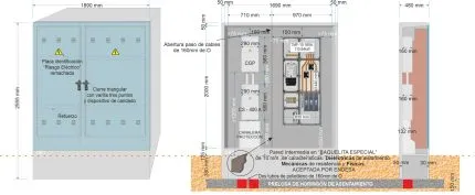 Armario GRA-55 + CS 400 (estrecha) + BUC CGP-9-250 A. (estrecha) + TMF10 de 160/160A (110,84kW) ICP