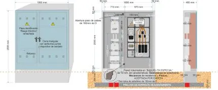 Armario GRA-55 + CS 400 (estrecha) + BUC CGP-9-400 A. (estrecha) + TMF10 de 400/250A (173,20kW) ICP