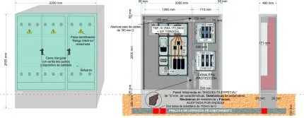 Armario GRA-66 INVERTIDO + TMF10 de 400/250A (173,20kW) ICP con FUSIBLES + Dif. TORO + CS 400 SUP con canalera + BUC CGP-9-400 A._a.