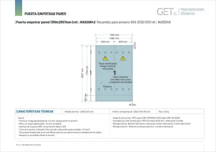 Ficha Técnica puerta medida 1359x2057mm