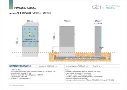 Ficha Técnica Armario PE-A CONTADOR