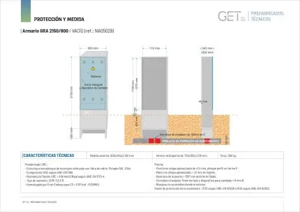 Ficha Técnica Armario GRA 2150/800