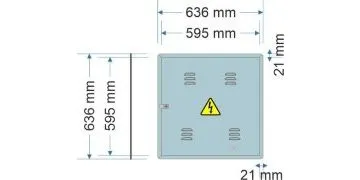 NA02049. Puerta empotrar pared/ nichos para contalor luz (medida 636x636mm)
