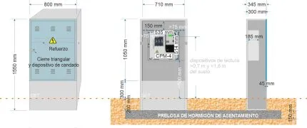 Armario PE-A CONTADOR + CPM-4 Trifásica
