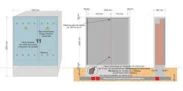 NA05114 // NA05116-xx. Armario GRA-55 INVERTIDO (medida exterior 1.890x480x2.555mm) -Según nueva norma CNL009-