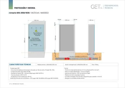 Ficha Técnica Armario GRA 2550/1030